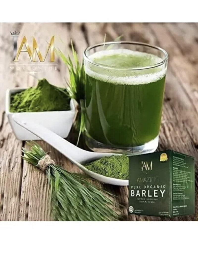 "Amazing Pure Organic Barley - 1 Box or 10 Sachets with Free Shipping!"