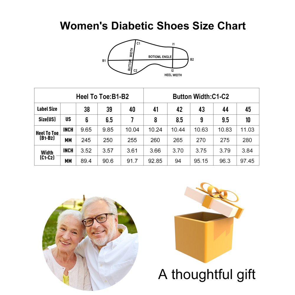 "Comfortable Velcro Wide Diabetic Shoes for Elderly Women - Adjustable, Breathable, Lightweight Sneakers for Swollen Feet and Edema - Beige, Size 9"