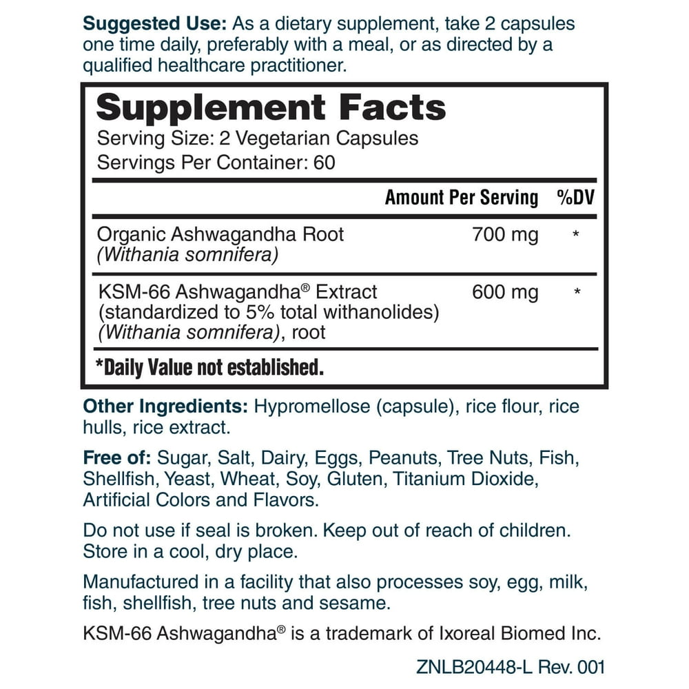 "Ultimate Stress Relief: Ashwagandha Extract with KSM-66 and 5% Withanolides - 120 Capsules for a Calm Mind and Body (60 Day Supply)"