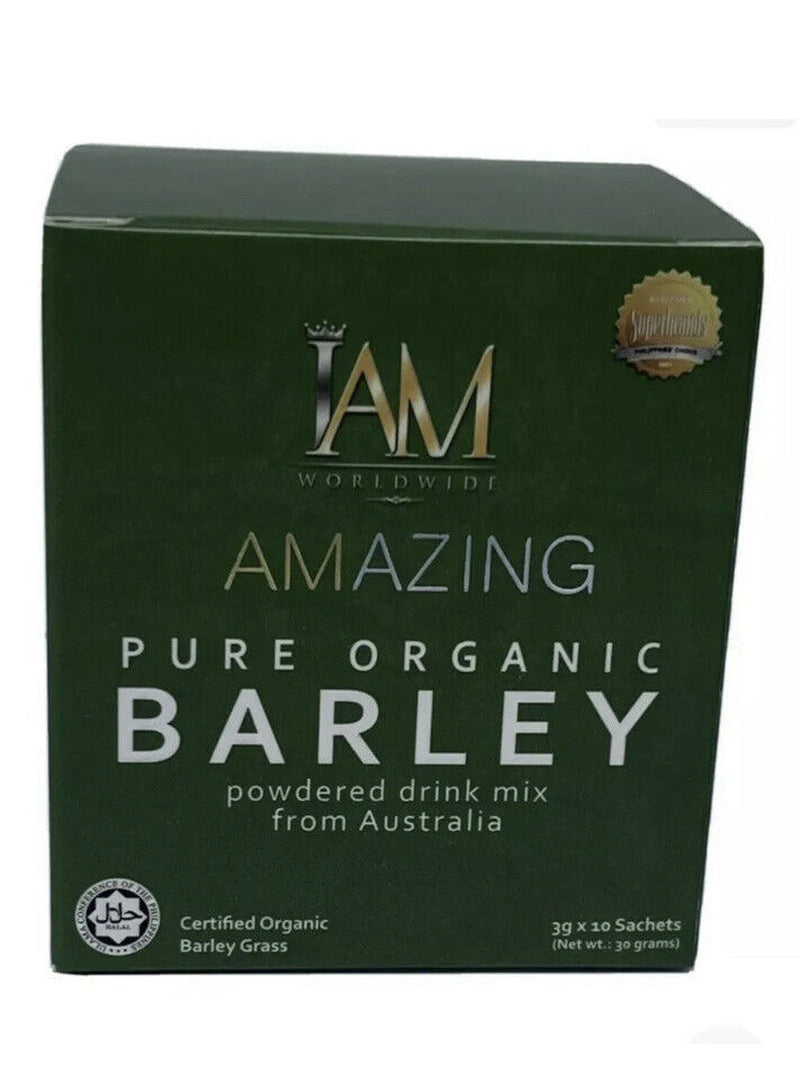 "Amazing Pure Organic Barley - 1 Box or 10 Sachets with Free Shipping!"