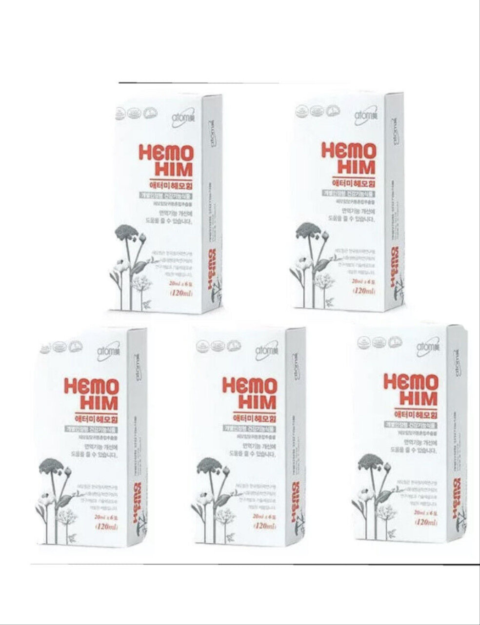 5 Boxes of 6 Oz Hemohim Supplement for Boosting Immune System 20 ML X 30 Packet Expire  09/08/25