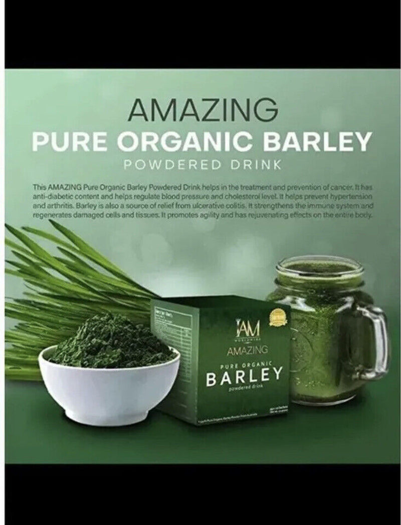 "Amazing Pure Organic Barley - 1 Box or 10 Sachets with Free Shipping!"