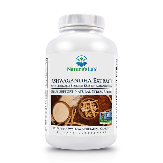 "Ultimate Stress Relief: Ashwagandha Extract with KSM-66 and 5% Withanolides - 120 Capsules for a Calm Mind and Body (60 Day Supply)"