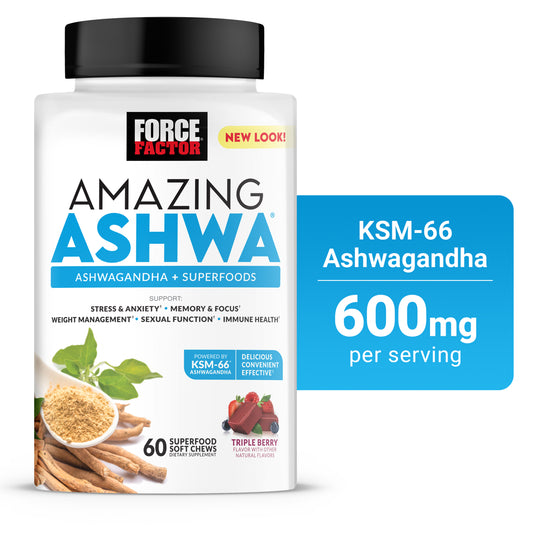 "Triple Berry AshwaGandha Stress Relief Chews - 60 Delicious Treats"