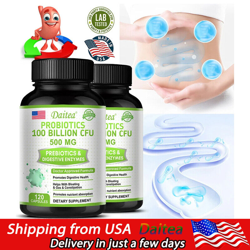 "Ultimate Digestive and Immune Support: Probiotics 100 Billion CFU Capsules"