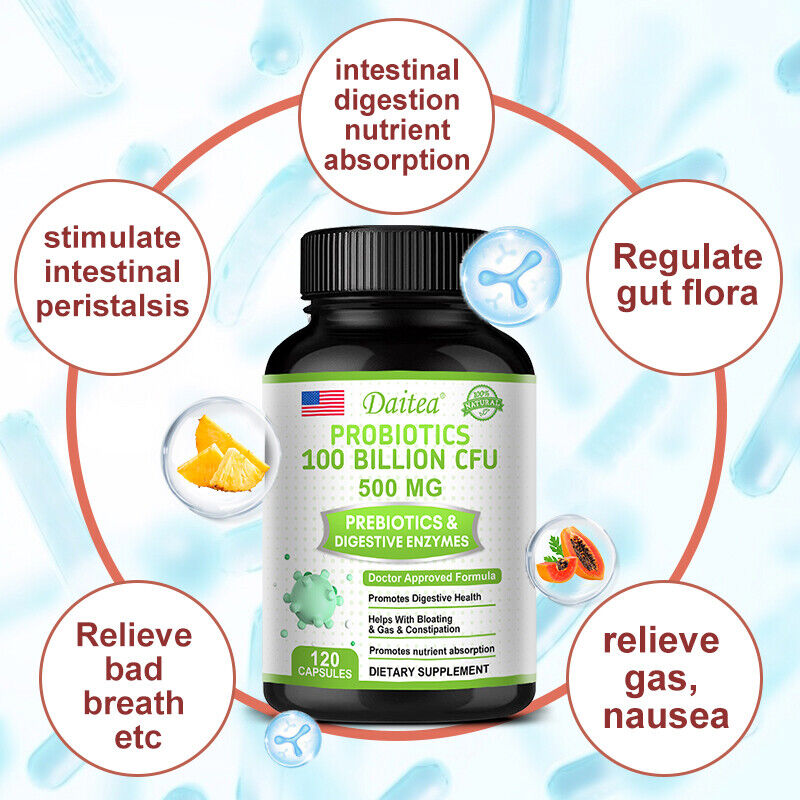 "Ultimate Digestive and Immune Support: Probiotics 100 Billion CFU Capsules"